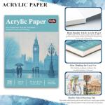 Ogfu 12 Colors Acrylic Paint Markers Set, Art Supplies Including Acrylic Paper Pad 5.5x8.5 Inch, 20 Sheets 246lb/400gsm Art Paper Painting - Ideal Gifts for Artists & Adults.