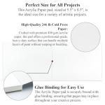 Ogfu 12 Colors Acrylic Paint Markers Set, Art Supplies Including Acrylic Paper Pad 5.5x8.5 Inch, 20 Sheets 246lb/400gsm Art Paper Painting - Ideal Gifts for Artists & Adults.