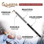 Creative Mark Cezanne Premium Colored Pencils Black Set of 12 - Highly-Pigmented Coloring Pencils for Drawing, Blending, Coloring, and More