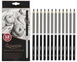 Creative Mark Cezanne Premium Colored Pencils Black Set of 12 - Highly-Pigmented Coloring Pencils for Drawing, Blending, Coloring, and More