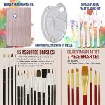 U.S. Art Supply 121-Piece Custom Artist Painting Set with Coronado Field Studio Sketch Box Easel, 72 Paint Colors, 24 Acrylic, 24 Oil, 24 Watercolor, 8 Canvases, 32 Brushes, Painting Pad, 2 Palettes