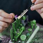 Sdanart Drybrush Set Hobby Drybrush Paint Brush,Detail Paint Brush Set,3 pcs Professional Art and Advanced Acrylic Paint Brushes for Tabletop&Wargames Miniature Watercolor Oil Painting,Model