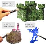 Sdanart Drybrush Set Hobby Drybrush Paint Brush,Detail Paint Brush Set,3 pcs Professional Art and Advanced Acrylic Paint Brushes for Tabletop&Wargames Miniature Watercolor Oil Painting,Model