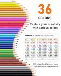 Four Candies Mechanical Colored Pencils, Erasable Mechanical Pencils with Sharpener and Bag, Aesthetic Drafting Tools Ideal for Both Beginners 2.6mm, 36PCS