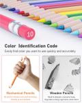 Four Candies Mechanical Colored Pencils, Erasable Mechanical Pencils with Sharpener and Bag, Aesthetic Drafting Tools Ideal for Both Beginners 2.6mm, 36PCS