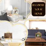 ZUNKNOD Metal Table Top Easels 17.1" H x 11.4" L Gold Easel Stand with Chain Support Vintage Gold Decorative Mirror Picture Stands for Sign Tabletop Wedding