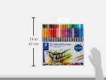 STAEDTLER 3200 TB72 Design Journey Double-Ended Fibre-Tip Pens with Two Nibs - Narrow and Wide, Pack of 72