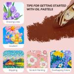 Paul Rubens Large Oil Pastels Set - 12 Portrait Colors (0.79" x 4.72" Jumbo Sticks), Vibrant, Creamy Texture and Blends Easily for Artists, Students and Professionals, Ideal for Filling in Large Areas