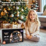 Shuttle Art Deluxe Gift Art Kit, 202-Piece Wooden Art Supplies Set with 4 Drawing Pads, Canvases, Coloring Sheets, Acrylic Paint, Crayons, Oil Pastels, Colored Pencils for Kids