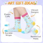 Zmart Artist Gifts for Teens - Art Socks for Women Men, Artsy Painting Socks for Teacher