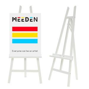 MEEDEN Art Easel Stand for Display: Adjustable Wooden Stands for Sign - A Frame Painting Easel for Canvas up to 60" for Artist Adults Drawing Picture Poster - White