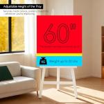 MEEDEN Art Easel Stand for Display: Adjustable Wooden Stands for Sign - A Frame Painting Easel for Canvas up to 60" for Artist Adults Drawing Picture Poster - White