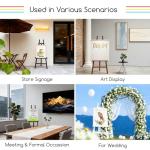 MEEDEN Art Easel Stand for Display: Adjustable Wooden Stands for Sign - A Frame Painting Easel for Canvas up to 60" for Artist Adults Drawing Picture Poster - White