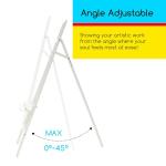 MEEDEN Art Easel Stand for Display: Adjustable Wooden Stands for Sign - A Frame Painting Easel for Canvas up to 60" for Artist Adults Drawing Picture Poster - White
