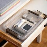 Citylife 3 PCS Plastic Storage Bins with Latching Lids Portable Project Case Clear File Box Stackable Storage Containers for Organizing A4 Paper, Photo, Document, Scrapbook