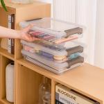 Citylife 3 PCS Plastic Storage Bins with Latching Lids Portable Project Case Clear File Box Stackable Storage Containers for Organizing A4 Paper, Photo, Document, Scrapbook