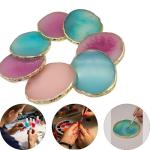 Resin Nail Art Palette, Gel Nail Polish Mixing Palettes Makeup Color Pallet Nail Display Board for Makeup Nail Art (Light Pink)