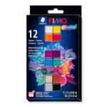 STAEDTLER 8043 C12-1 FIMO Professional Oven-Hardening Polymer Modelling Clay - Assorted Colours (Pack of 12 x 25g Blocks)