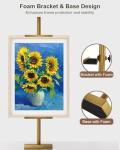Victawks Adjustable Tabletop Easel Stand, Picture Easels for Display Up to 29" H, Metal Picture Frame Holder Stand Table for Art, Photo (Gold)