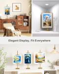Victawks Adjustable Tabletop Easel Stand, Picture Easels for Display Up to 29" H, Metal Picture Frame Holder Stand Table for Art, Photo (Gold)
