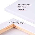 Stretched Canvas for Painting, 5/8 Inch Profile 100% Cotton Artist Framed Blank Canvas for Acrylics,Oils & Other Painting Media (20 Pack 8 * 10 in)