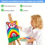 Stretched Canvas for Painting, 5/8 Inch Profile 100% Cotton Artist Framed Blank Canvas for Acrylics,Oils & Other Painting Media (20 Pack 8 * 10 in)