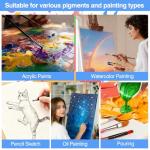 Stretched Canvas for Painting, 5/8 Inch Profile 100% Cotton Artist Framed Blank Canvas for Acrylics,Oils & Other Painting Media (20 Pack 8 * 10 in)