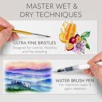 CHROMATEK Watercolor Paint Set, 50 Vivid Colors, Water Color Paper Pad, Brush, Aqua Pen, Palette, Color Chart, Swatch Sheets & Metal Travel Case, Premium All-In-One Art Travel Kit Art Supplies