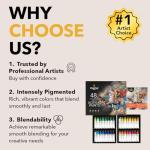 Castle Art Supplies 48 X 22ML Acrylic Paint Set | New Improved Formula | All-Inclusive Set for Beginners, Adult Artists | Quality Intense Colors | Smooth to Use on Range of Surfaces (New Improved Formula)