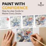 Castle Art Supplies 48 X 22ML Acrylic Paint Set | New Improved Formula | All-Inclusive Set for Beginners, Adult Artists | Quality Intense Colors | Smooth to Use on Range of Surfaces (New Improved Formula)