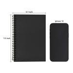 DSTELIN Blank Spiral Notebook, 2-Pack, Soft Cover, Sketch book, 100 Pages / 50 Sheets, 7.5 inch x 5.1 inch, 100GSM, (Black)