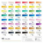 MEEDEN Watercolor Paint Tubes Set - 48 x 12ml (0.4 oz) Colors Painting Set Art Supplies - Non Toxic Water Color Paint for Adults Beginners Students