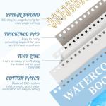 35 Sheets Watercolor Paper Pad 3.5x5.5 Inch, 140 lb/300 GSM Cold Press Water Color Paper Spiral Bound Watercolor Sketchbook for Art Painting, Journal, Drawing, Mixed Media