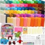 CiaraQ Polymer Clay Starter Kit with Sculpting Tools, 50 Colors Oven Bake Modeling Clay for Kids and Beginners