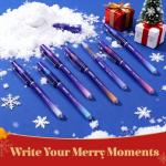 WRITECH Liquid Ink Rollerball Pens: 8ct Assorted Colors Extra Fine Point Tip 0.5mm Rolling Pen for Smooth Writing Coloring Drawing Journaling No Bleed & Smear &Smudge Multi Colored