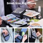 Funto Travel Watercolor Set, 12-Color Paint, 10 Premium Postcards, Brush, Brush Pen, Fineliner, Pencil, Painting Set for Adults, Beginner, and Artists