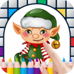 Christmas Elves Color by Number - Free Pixel Art Game - Coloring Book Pages - Happy, Creative & Relaxing - Paint & Crayon Palette - Zoom in & Tap to Color - Share Creations with Friends!