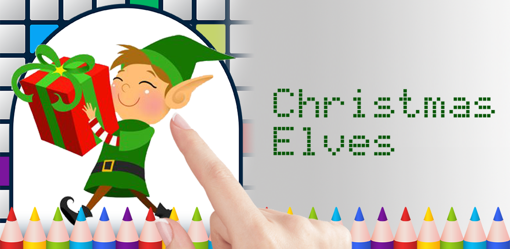 Christmas Elves Color by Number - Free Pixel Art Game - Coloring Book Pages - Happy, Creative & Relaxing - Paint & Crayon Palette - Zoom in & Tap to Color - Share Creations with Friends!