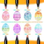 nsxsu Stocking Stuffers Art Supplies, 8 Rainbow Colored Pencils for Adults Kids, Teen Girl Gifts Trendy Stuff, Multicolored Cool Fun Pencil for Drawing Painting Sketch, School Supplies Party Favor