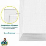 KEFF 12-Pack Bulk Canvas Boards, 9x12 Canvas for Acrylic, Oil, Watercolor, Tempera - 100% Cotton Primed Painting Canvas