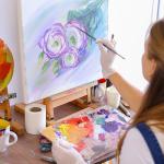 FIXSMITH Stretched Canvas for Painting, 3"x5", 5"x7", 8"x10", 10"x12", Pack of 4, Pre-Primed Canvases Wood Framed, Blank White Canvas Boards for Acrylic, Oil and Gouache Painting