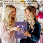 Purple Sketch Book for Women - 9"x12" Girls Sketch Book, 100 Sheets (73lb/120gsm) Drawing Paper for Kids, Art Supplies for Girls Ages 8-12, Beginners, and Adults, 1-Pack