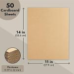 Juvale Corrugated Cardboard Sheets - 11 x 14 in, Brown, 50 Pack - Packing Cardboard Sheets & Backing for Packaging & Art Projects