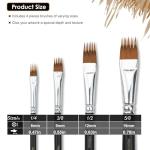 GACDR Paint Brush Comb Set - 4PCS Professional Grainer Brushes for Acrylic Painting, Oil & Watercolor - Texture Brushes for Artists & Beginners, Short Handle