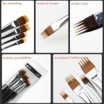 GACDR Paint Brush Comb Set - 4PCS Professional Grainer Brushes for Acrylic Painting, Oil & Watercolor - Texture Brushes for Artists & Beginners, Short Handle