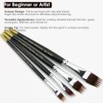 GACDR Paint Brush Comb Set - 4PCS Professional Grainer Brushes for Acrylic Painting, Oil & Watercolor - Texture Brushes for Artists & Beginners, Short Handle