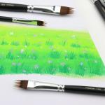 GACDR Paint Brush Comb Set - 4PCS Professional Grainer Brushes for Acrylic Painting, Oil & Watercolor - Texture Brushes for Artists & Beginners, Short Handle