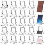 Kenning 24 Pieces Adjustable Easel Stand 5.5" x 7.1" Wire Display Stand Plate Holder Foldable Picture Frame Stand, Wire Display Stand for Photo Plate Book Cookbook Tabletop Art, Black