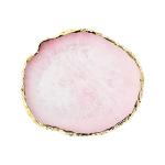 Resin Nail Art Palette, Nail Painting Mixed Color Palette, Gilded Edge Nail Gel Color Makeup Display Board Pallet (Pink)