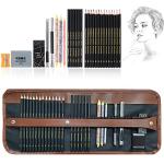 Heshengping Drawing Pencils Sketch Pencil Art Supplies Set for Kids Adults beginners Professional Sketching Art Graphite Charcoal Blending Stump Pencils kit